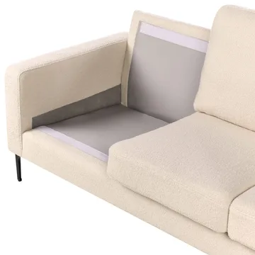 3-sits soffa Gavle - Beige, svart/Bouclé - Möbler - Soffa - 3 sits soffa