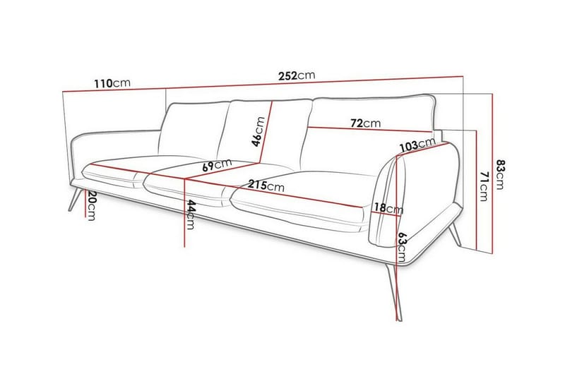 Graystone 3-sits Soffa - Möbler - Soffa - 3 sits soffa