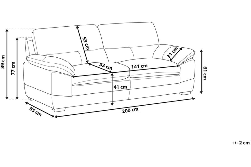 Horten Soffa 3 Sits - Brun - Möbler - Soffa - 3 sits soffa