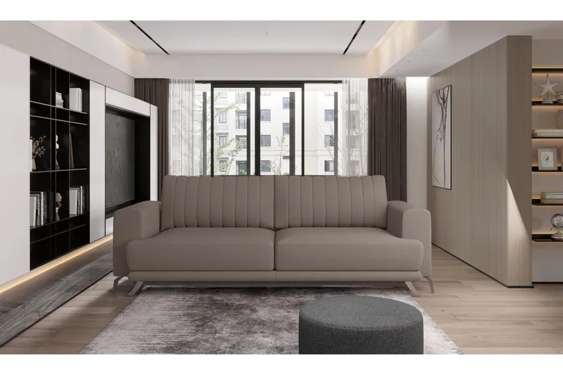 Jalissia 3-sits Soffa - Beige - Möbler - Soffa - 3 sits soffa