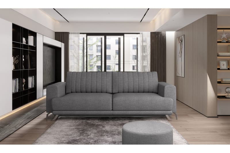 Jalissia 3-sits Soffa - Grå - Möbler - Soffa - 3 sits soffa