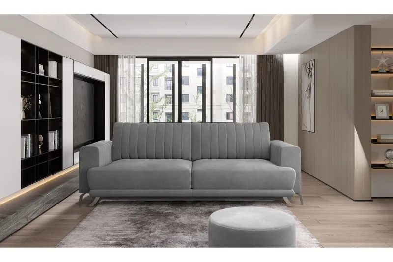 Jalissia 3-sits Soffa - Grå - Möbler - Soffa - 3 sits soffa