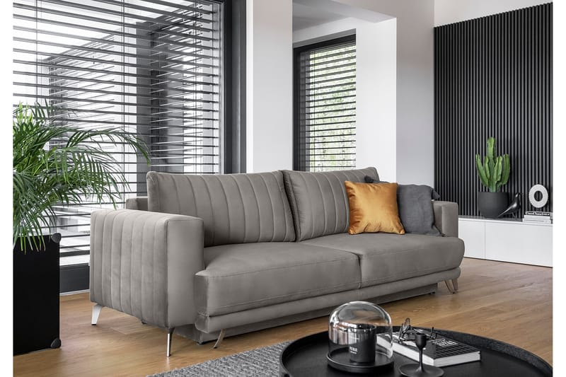 Jalissia 3-sits Soffa - Grå - Möbler - Soffa - 3 sits soffa
