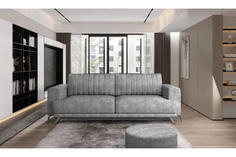 Jalissia 3-sits Soffa - Grå - Möbler - Soffa - 3 sits soffa