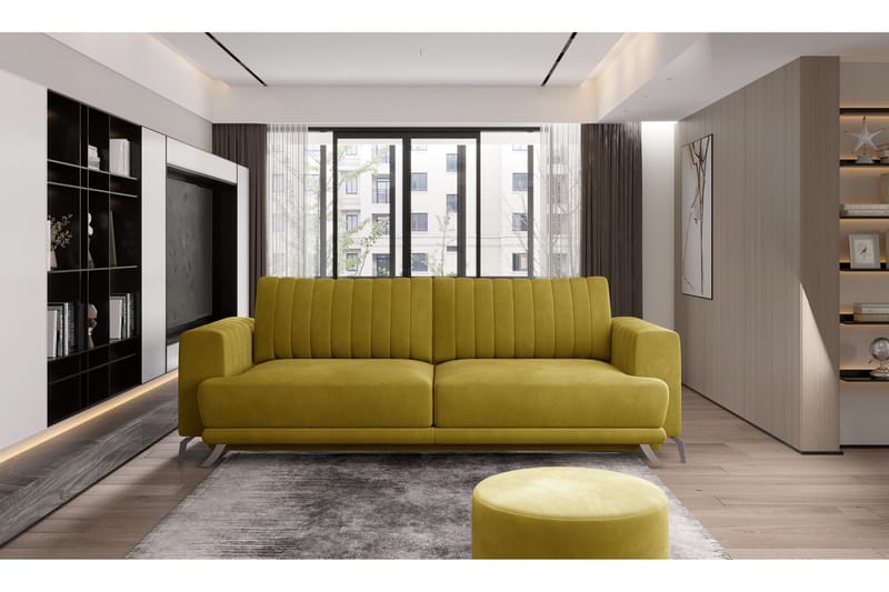 Jalissia 3-sits Soffa - Gul - Möbler - Soffa - 3 sits soffa
