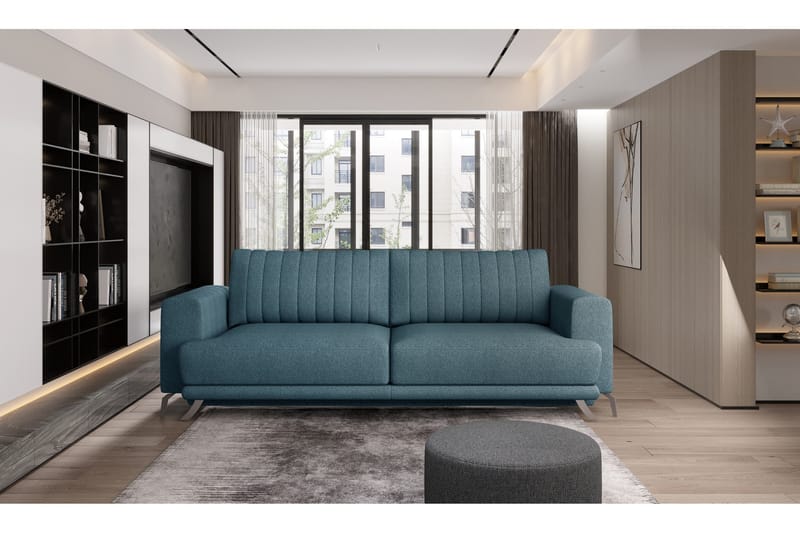 Jalissia 3-sits Soffa - Ljusblå - Möbler - Soffa - 3 sits soffa