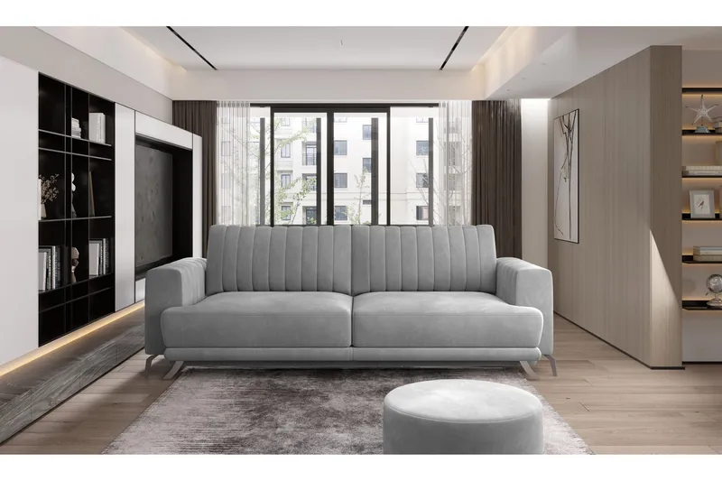 Jalissia 3-sits Soffa - Ljusgrå - Möbler - Soffa - 3 sits soffa