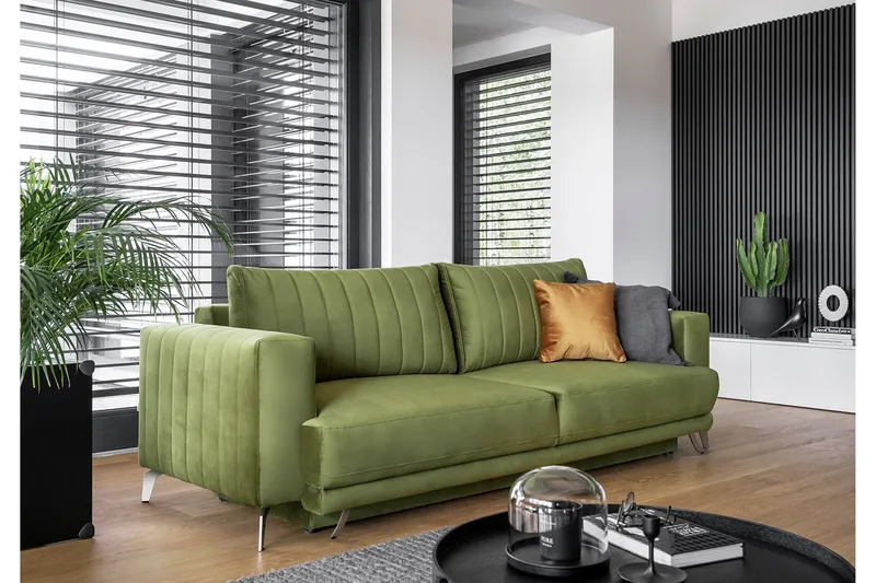 Jalissia 3-sits Soffa - Ljusgrön - Möbler - Soffa - 3 sits soffa