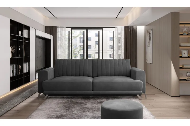 Jalissia 3-sits Soffa - Mörkgrå - Möbler - Soffa - 3 sits soffa