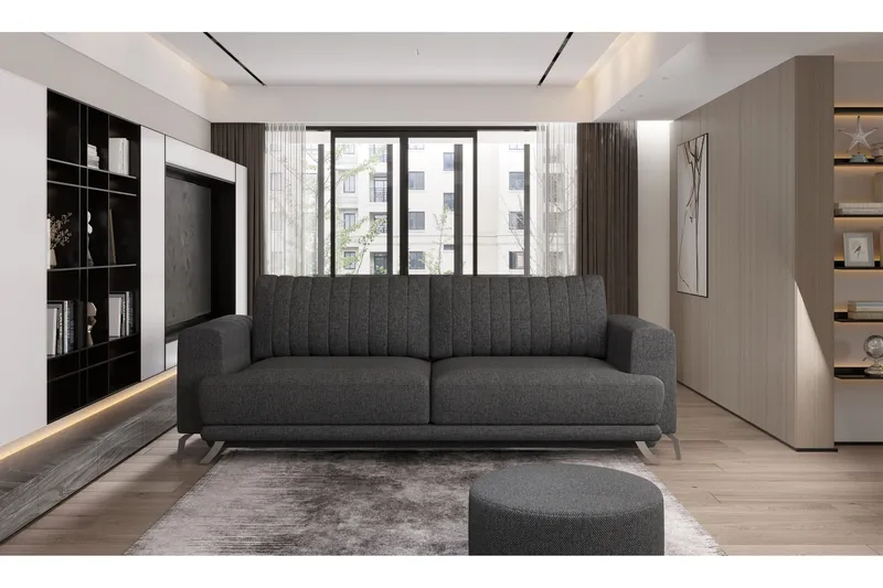 Jalissia 3-sits Soffa - Mörkgrå - Möbler - Soffa - 3 sits soffa