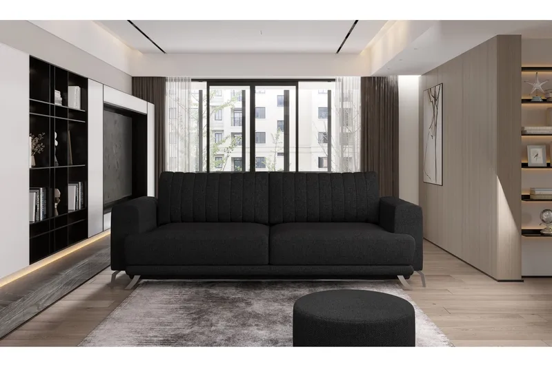 Jalissia 3-sits Soffa - Svart - Möbler - Soffa - 3 sits soffa