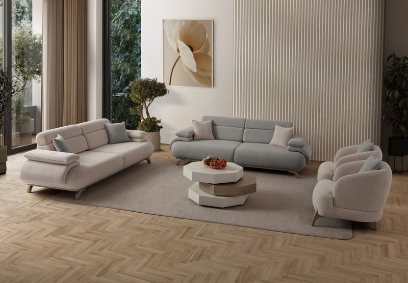 Kelnor 3-sits Soffa 246x81x97 cm - Grå - Möbler - Soffa - 3 sits soffa