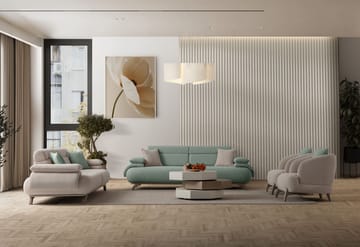 Kelnor 3-sits Soffa 246x81x97 cm - Havsgrön - Möbler - Soffa - 3 sits soffa