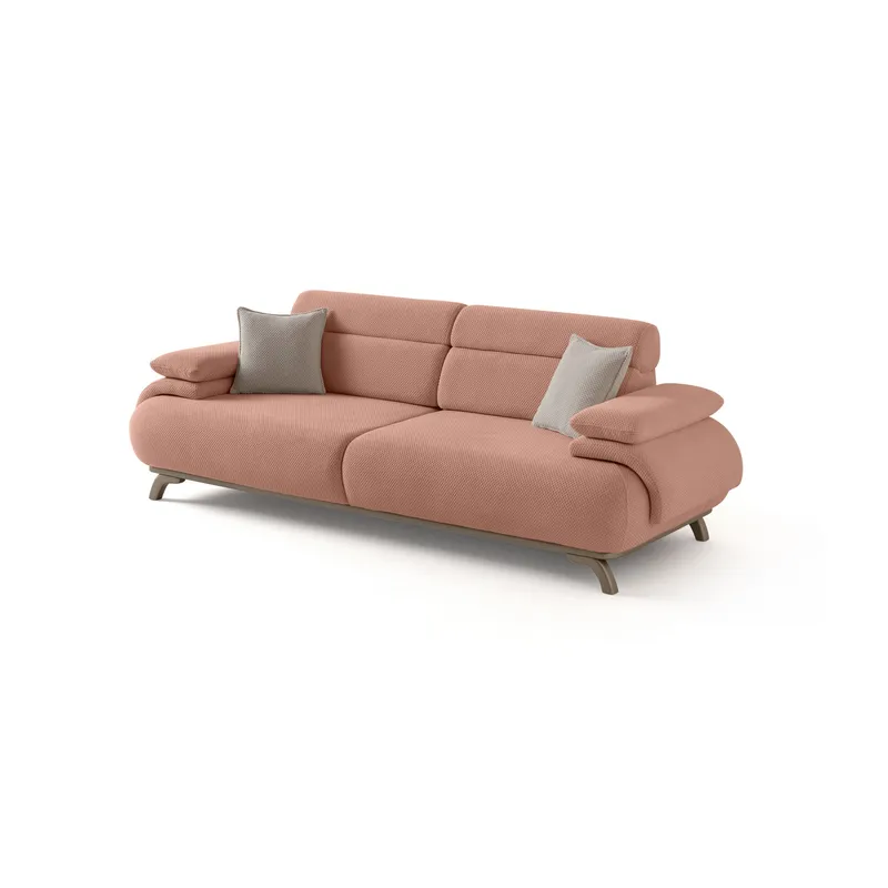Kelnor 3-sits Soffa 246x81x97 cm, Puder