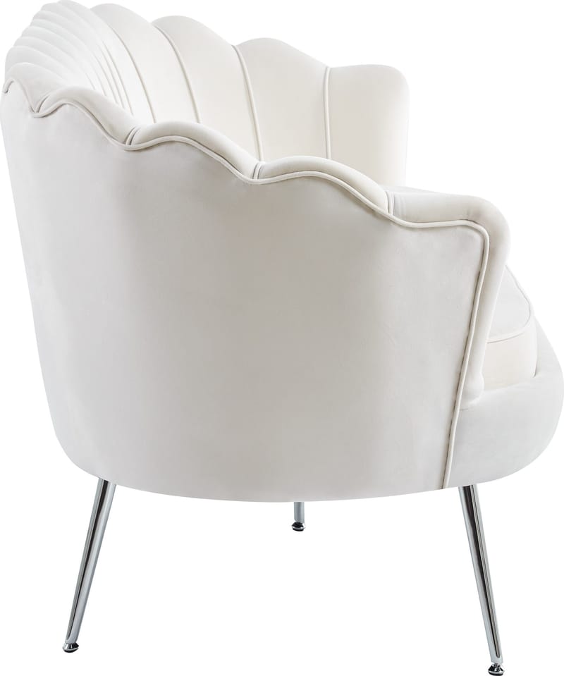 3-sits Soffa Kingsley i Sammet 180 cm - Offwhite - Möbler - Soffa - Sammetssoffa