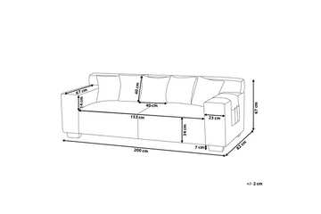 Lahall 3-sits Soffa - Mörkgrå - Möbler - Soffa - 3 sits soffa