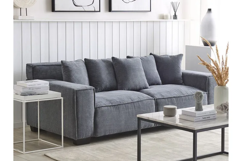 Lahall Manchestersoffa 200 cm - Grå - Möbler - Soffa - 3 sits soffa