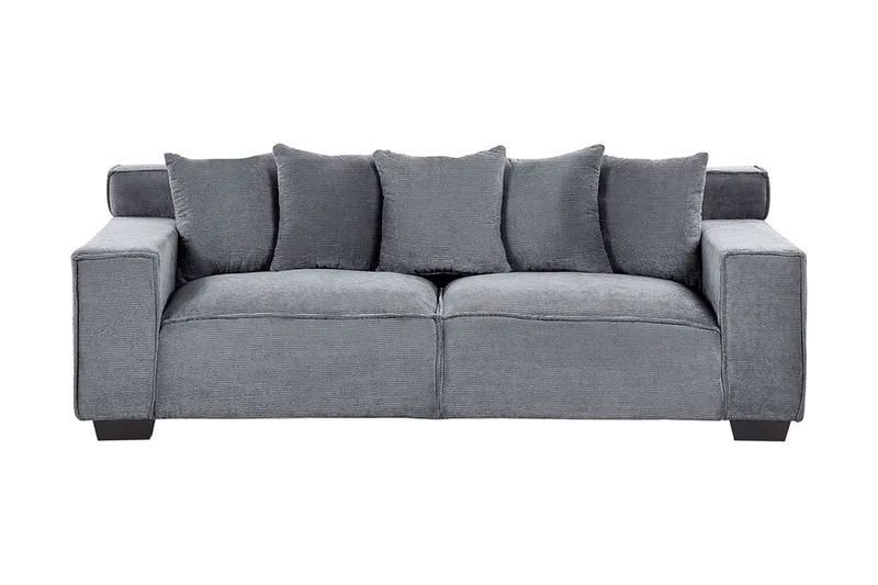 Lahall Manchestersoffa 200 cm, Grå