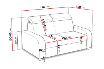 Lavona 2-sits Soffa - Brun - Möbler - Soffa - Bäddsoffa - Bäddsoffa 3 sits