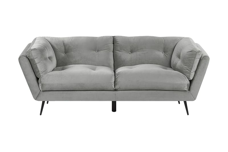 Lenvik 3-sits Soffa - Sammet/Grå - Möbler - Soffa - 3 sits soffa