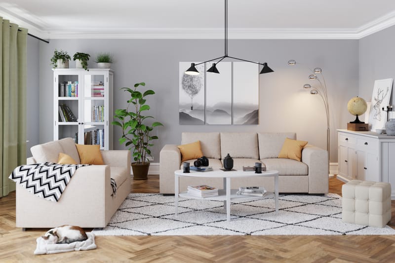 Link 3-sits Tygsoffa - Beige - Möbler - Soffa - 3 sits soffa