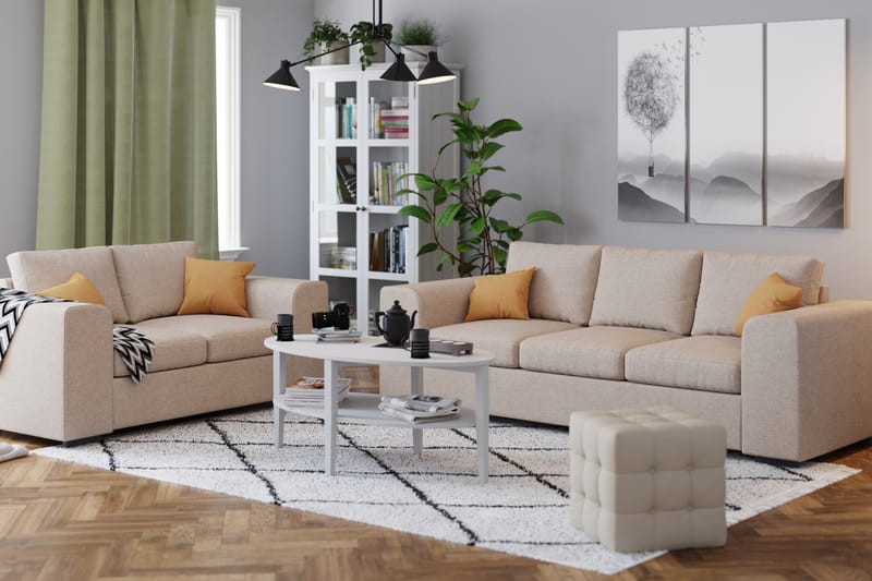 Link 3-sits Tygsoffa - Beige - Möbler - Soffa - 3 sits soffa