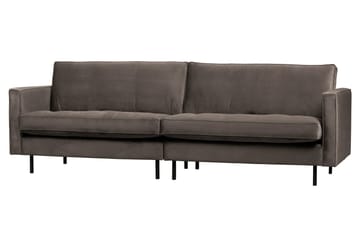 Lissbon 3-sits Sammetssoffa 275 cm - Beige - Möbler - Soffa - 3 sits soffa