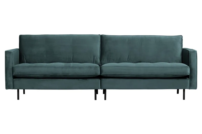 Lissbon 3-sits Sammetssoffa 275 cm, Blå|Grön