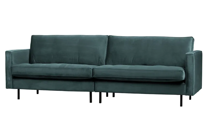 Lissbon 3-sits Sammetssoffa 275 cm - Blå|Grön - Möbler - Soffa - 3 sits soffa