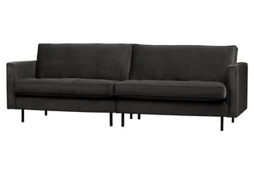 Lissbon 3-sits Sammetssoffa 275 cm - Grå - Möbler - Soffa - 3 sits soffa
