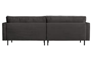 Lissbon 3-sits Sammetssoffa 275 cm - Grå - Möbler - Soffa - 3 sits soffa