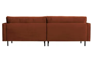 Lissbon 3-sits Sammetssoffa 275 cm - Röd - Möbler - Soffa - 3 sits soffa