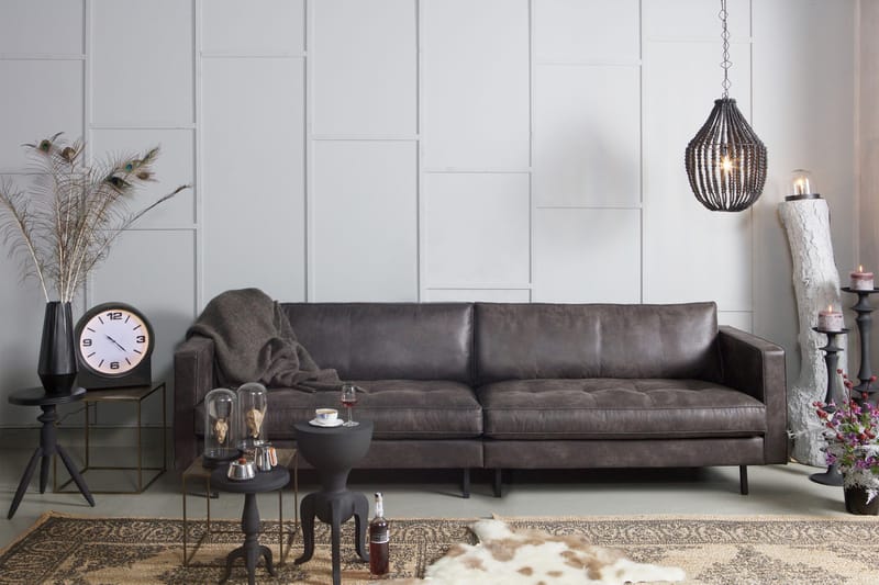 Lissbon 3-sits Soffa 275 cm i Konstläder - Mörkgrå - Möbler - Soffa - 3 sits soffa