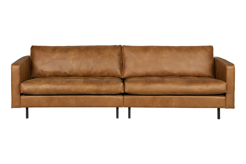 Lissbon 3-sits Soffa 275 cm i Läder, Cognac