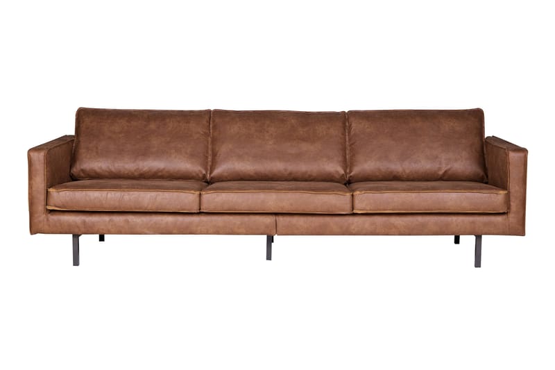 Lissbon 3-sits Soffa 277 cm i Konstläder - Cognac - Möbler - Soffa - 3 sits soffa
