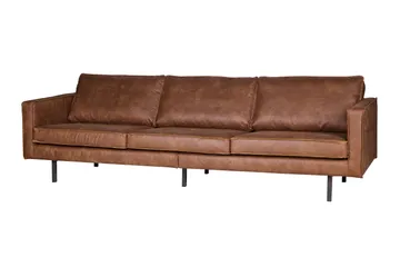 Lissbon 3-sits Soffa 277 cm i Konstläder - Cognac - Möbler - Soffa - 3 sits soffa