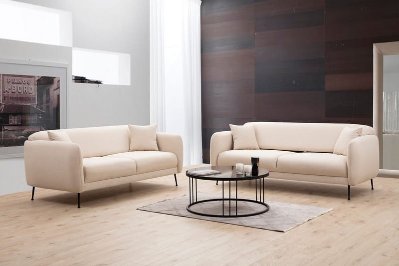 Longbush Soffa 3-sits - Beige - 3 sits soffa