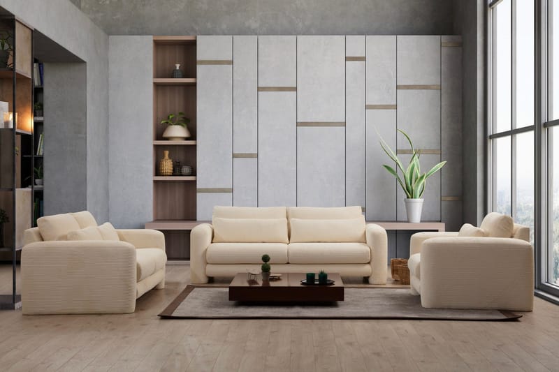 Makhan Soffa 3-sits - Beige - Möbler - Soffa - 3 sits soffa