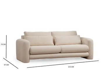 Makhan Soffa 3-sits - Ljusbeige - Möbler - Soffa - 3 sits soffa