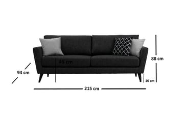 Mangia 3-sits Bäddsoffa 93x178 cm i Tyg - Antracit - Möbler - Soffa - Bäddsoffa - Bäddsoffa 3 sits