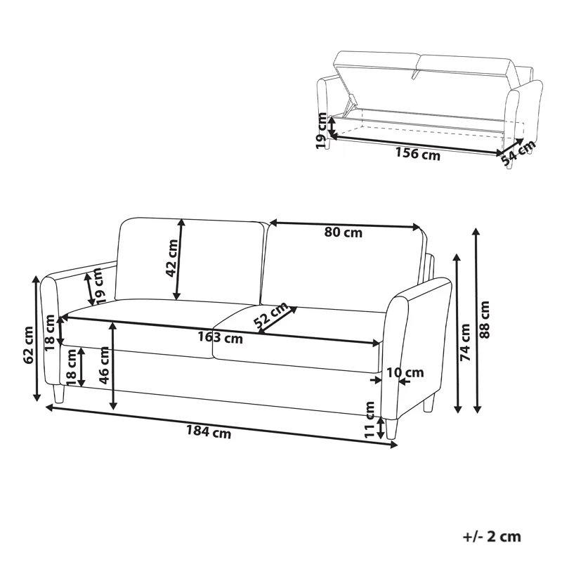 3-sits soffa Mare - Beige - Möbler - Soffa - 3 sits soffa