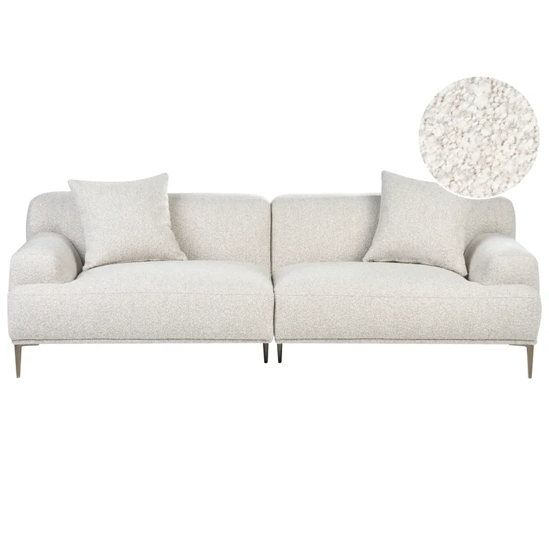 3-sits soffa Matila i Bouclé, Vit