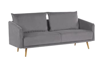 Maurana 3-sits Soffa - Sammet/Grå - Möbler - Soffa - 3 sits soffa