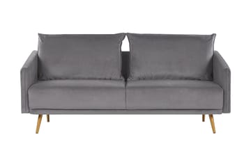 Maurana 3-sits Soffa - Sammet/Grå - Möbler - Soffa - 3 sits soffa