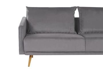 Maurana 3-sits Soffa - Sammet/Grå - Möbler - Soffa - 3 sits soffa