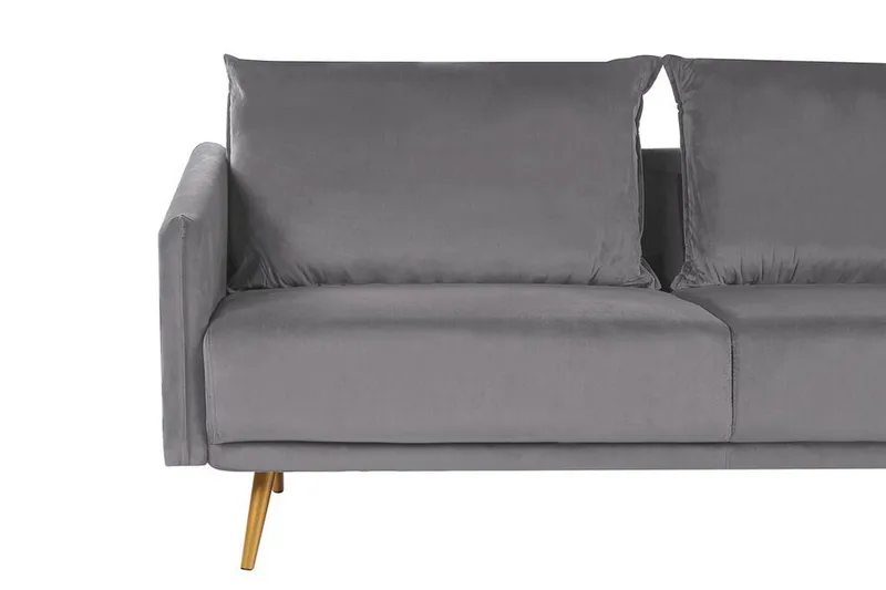 Maurana 3-sits Soffa - Sammet/Grå - Möbler - Soffa - 3 sits soffa