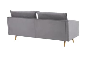 Maurana 3-sits Soffa - Sammet/Grå - Möbler - Soffa - 3 sits soffa