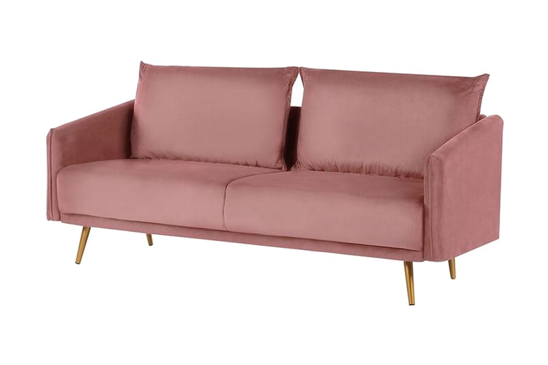 Maurana 3-sits Soffa - Sammet/Rosa - Möbler - Soffa - 3 sits soffa