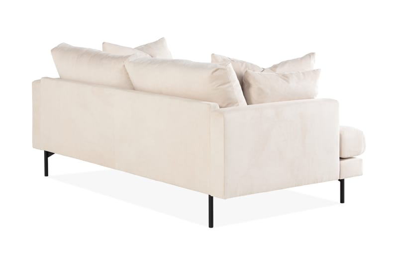 Menard 3-sits Djup Manchestersoffa 205 cm bred - Beige - Möbler - Soffa - 3 sits soffa