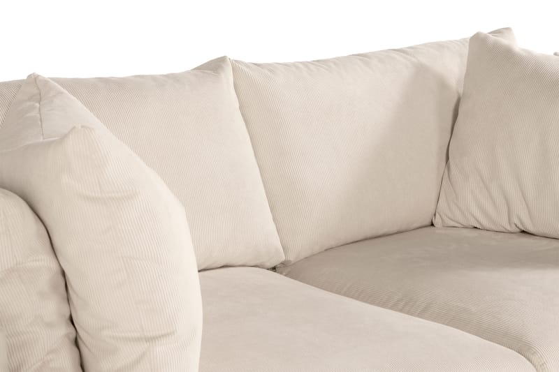 Menard 3-sits Djup Manchestersoffa 205 cm bred - Beige - Möbler - Soffa - 3 sits soffa